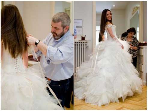 construcción brindis presentar Lorenzo Caprile: elegancia en los vestidos de novia en madrid - El Laurel  Catering
