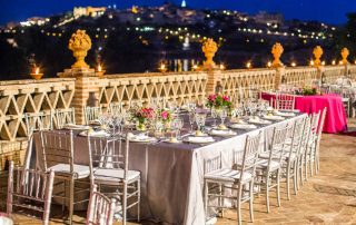 Decoración de mesas una boda al aire libre